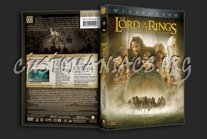The Lord of the Rings The Fellowship of the Ring dvd cover - DVD Covers ...