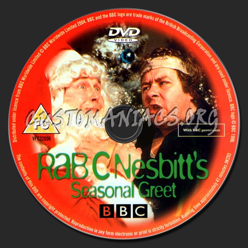 Rab C Nesbitt's Seasonal Greet dvd label