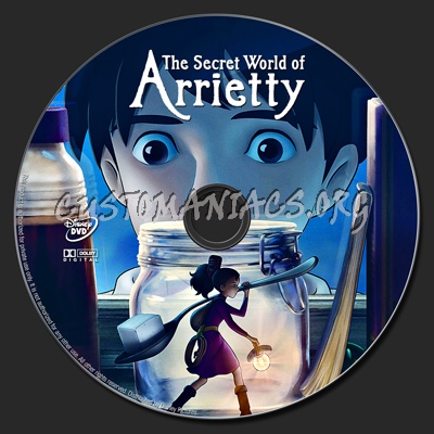 The Secret World of Arrietty dvd label