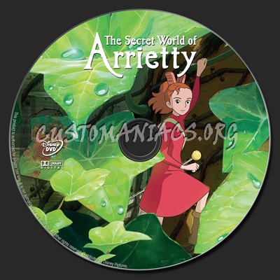 The Secret World of Arrietty dvd label