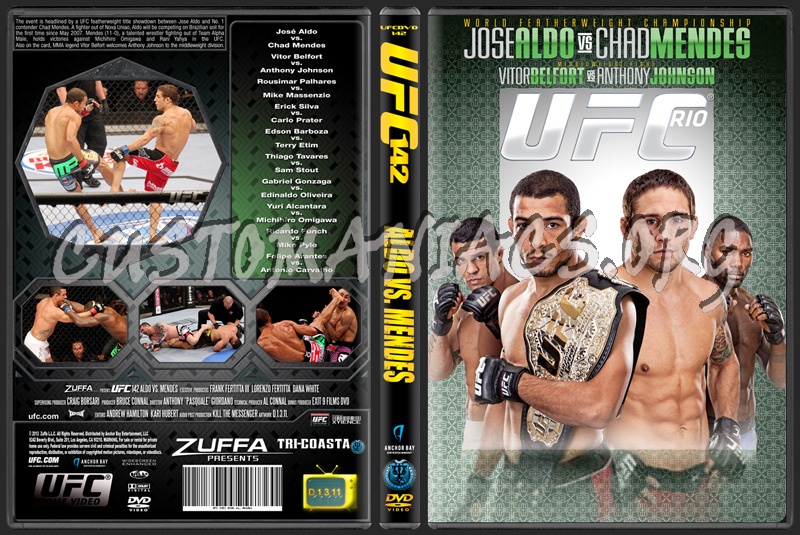 UFC 142 Aldo vs Mendes dvd cover