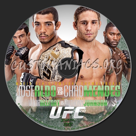 UFC 142 Aldo vs Mendes dvd label