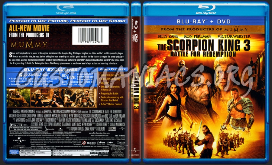 The Scorpion King 3: Battle for Redemption blu-ray cover