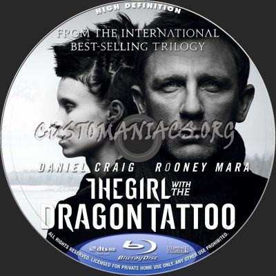 The Girl With The Dragon Tattoo blu-ray label