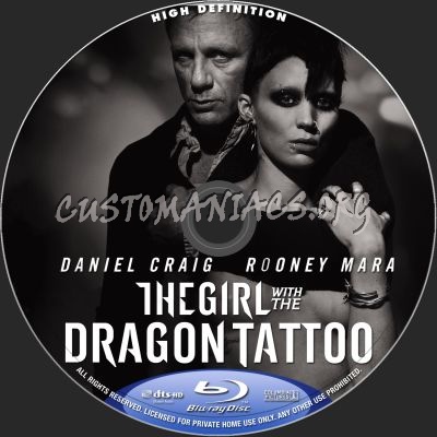 The Girl With The Dragon Tattoo blu-ray label