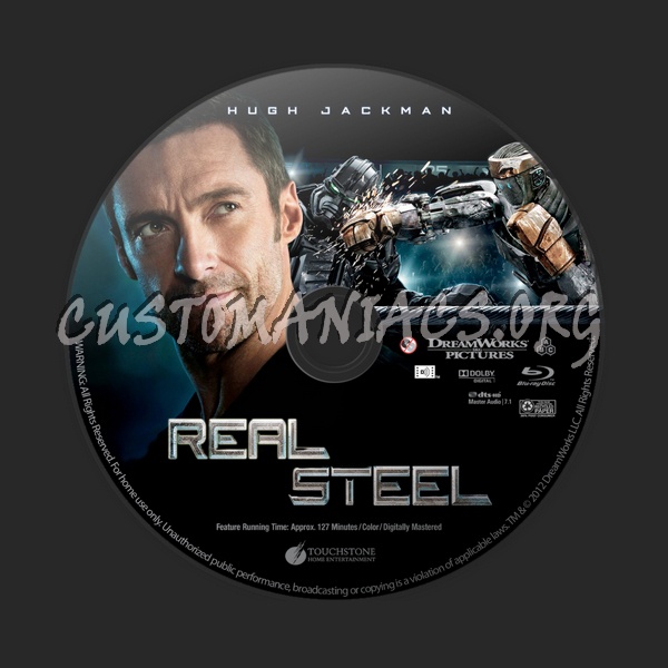 Real Steel blu-ray label