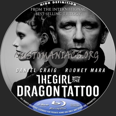 The Girl With The Dragon Tattoo blu-ray label