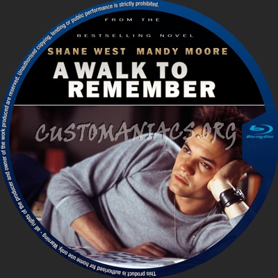 A Walk To Remember blu-ray label