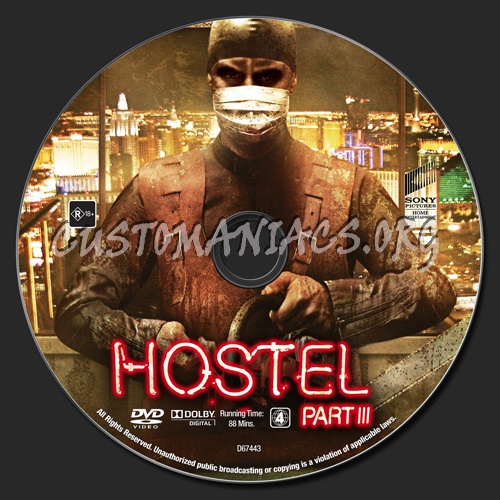 Hostel Part III (aka Hostel 3) dvd label