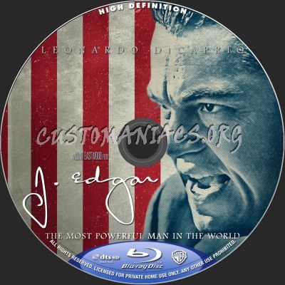 J Edgar blu-ray label