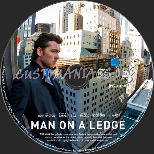 Man On A Ledge dvd label