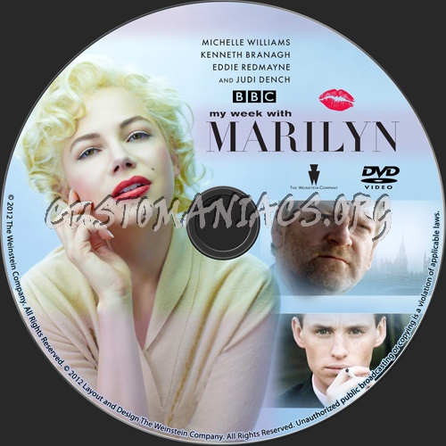 My Week With Marilyn dvd label