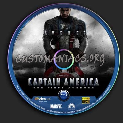 Captain America - The First Avenger blu-ray label