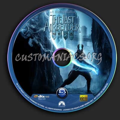 The Last Airbender blu-ray label