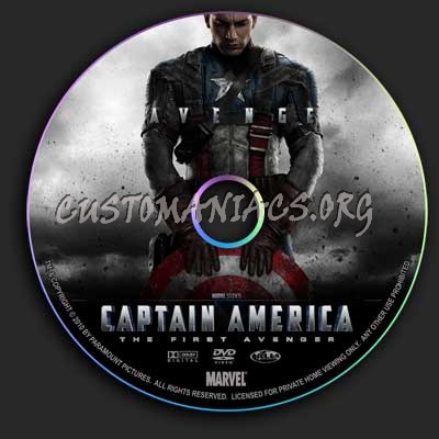 Captain America - The First Avenger dvd label