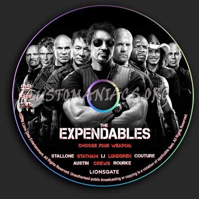 The Expendables dvd label