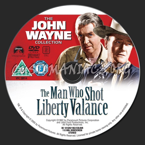 The Man Who Shot Liberty Valance dvd label