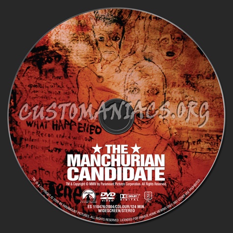 The Manchurian Candidate dvd label