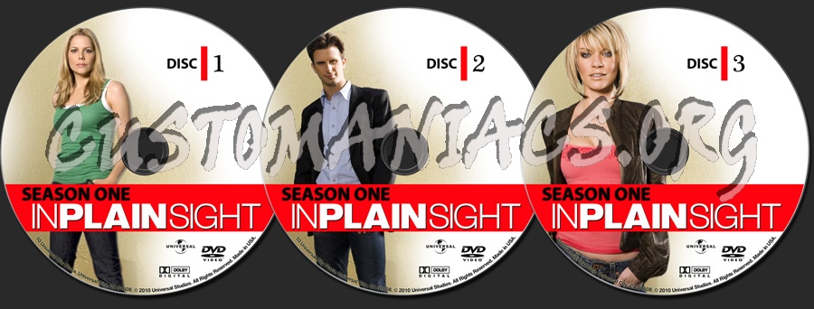 In Plain Sight Season 1 dvd label