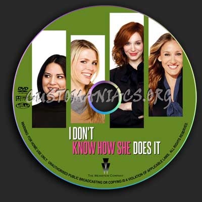 I Dont Know How She Does It dvd label