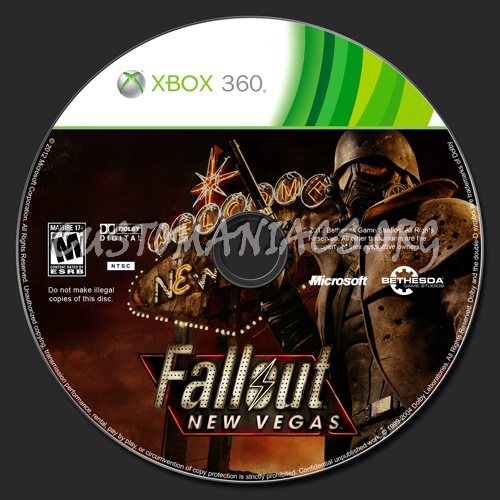 Fallout New Vegas dvd label