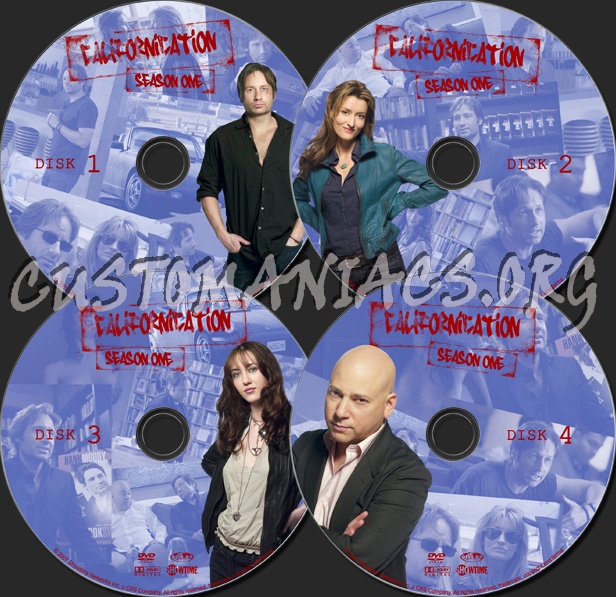 Californication Season 1 dvd label