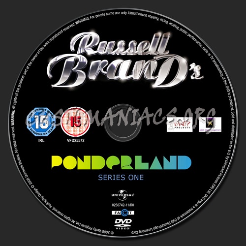 Russell Brand Ponderland Series 1 dvd label