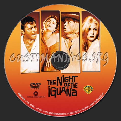 The Night of the Iguana dvd label