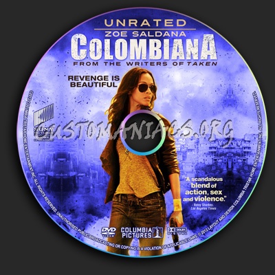 Colombiana dvd label