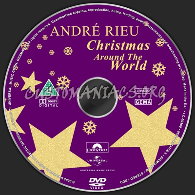 Andre Rieu Christmas Around The World dvd label