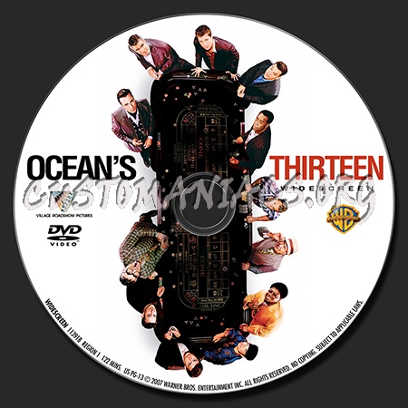 Ocean's Thirteen dvd label