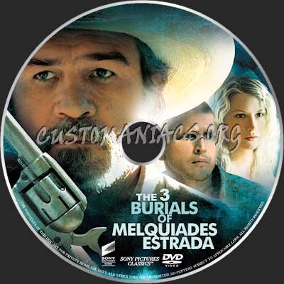 The Three Burials of Melquiades Estrada dvd label