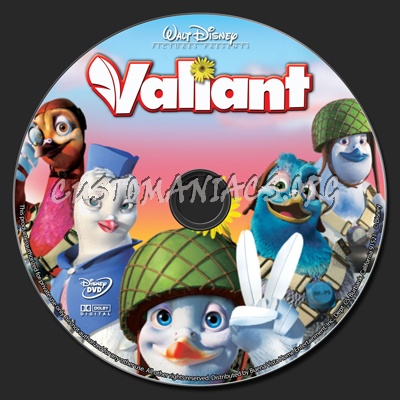 Valiant dvd label