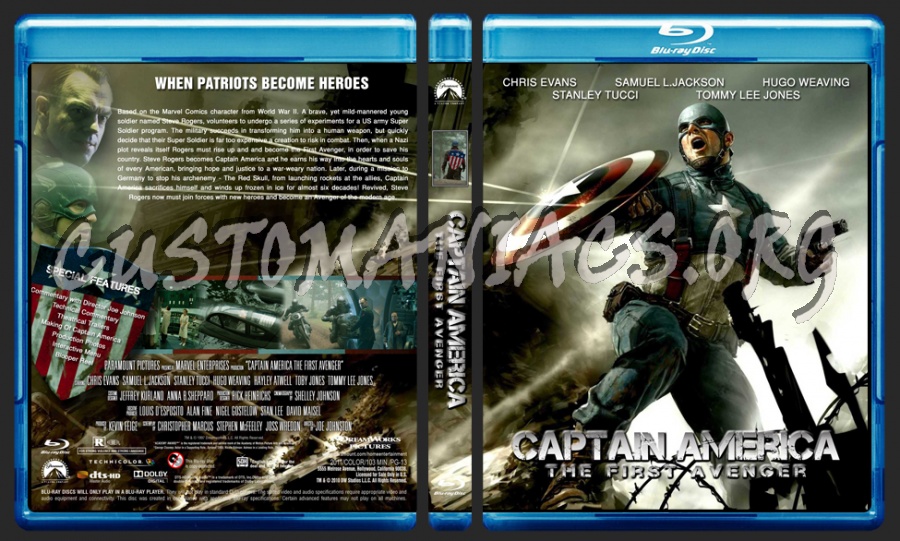 Captain America The First Avenger blu-ray cover