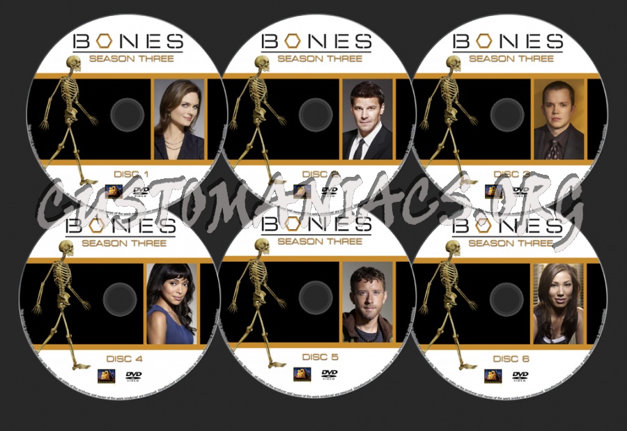 BONES Season 3 dvd label