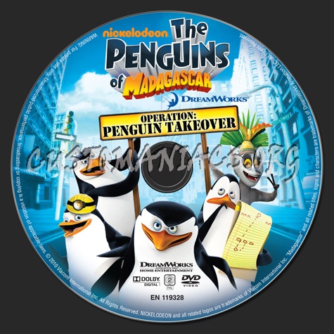 The Penguins of Madagascar Operation Penguin Takeover dvd label