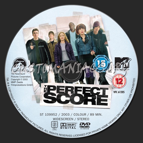 The Perfect Score dvd label