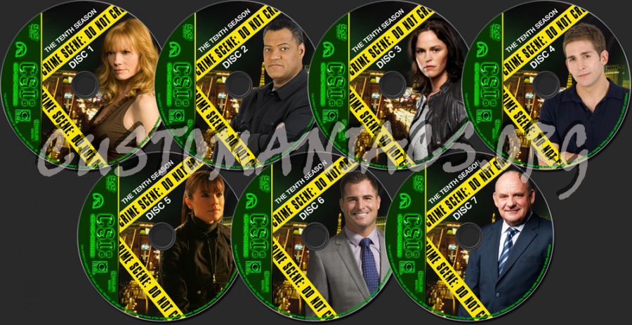 Csi Las Vegas Season Ten dvd label