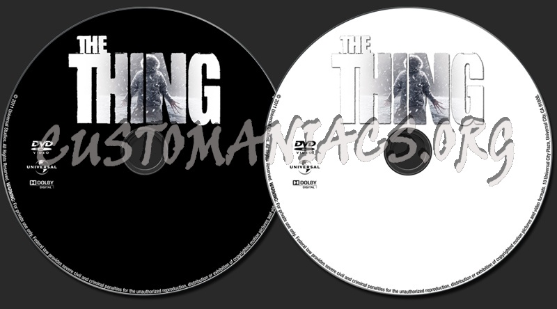 The Thing (2011) dvd label