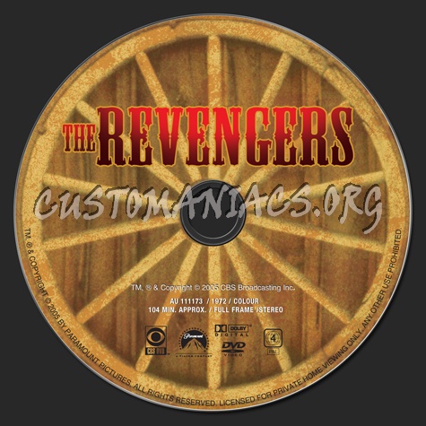 The Revengers dvd label