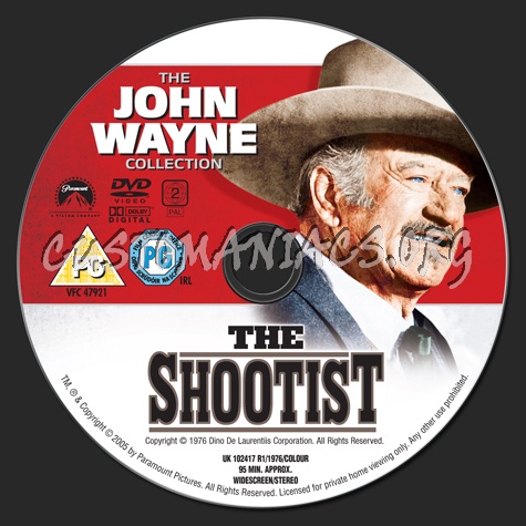 The Shootist dvd label