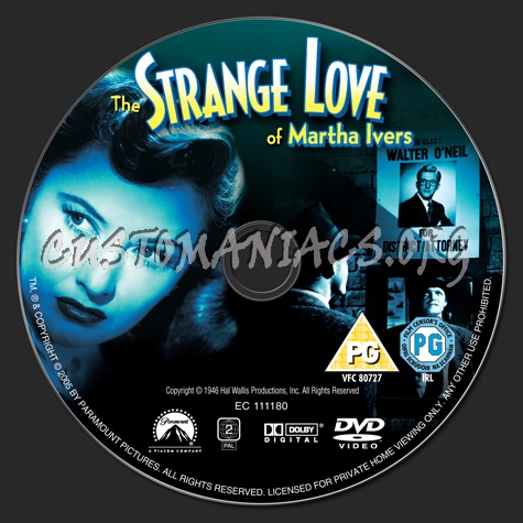 The Strange Love of Martha Ivers dvd label