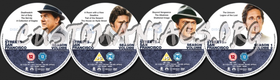 The Streets of San Francisco Season 1 Volume 2 dvd label