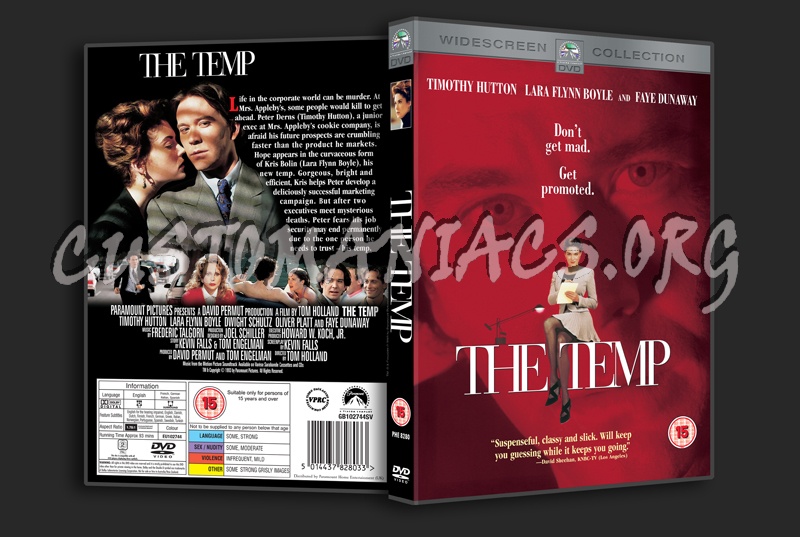 The Temp dvd cover