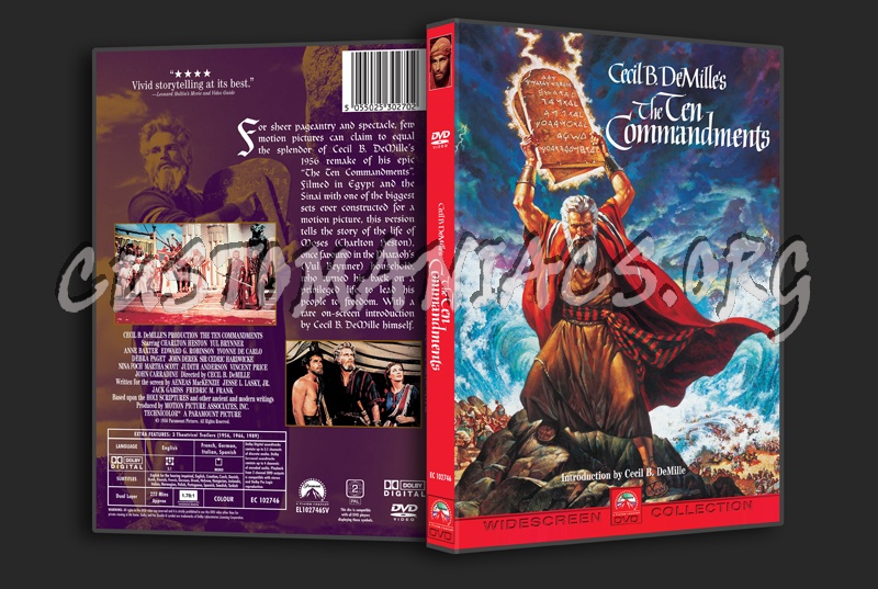 The Ten Commandments dvd cover