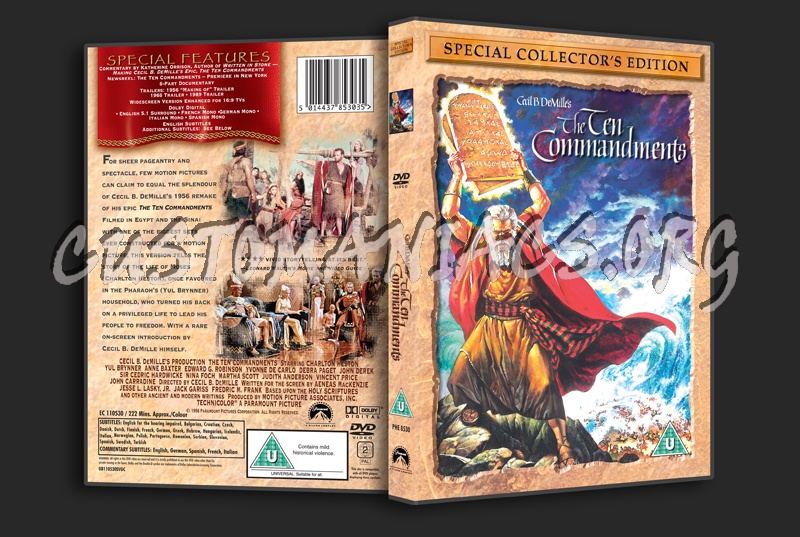 The Ten Commandments dvd cover