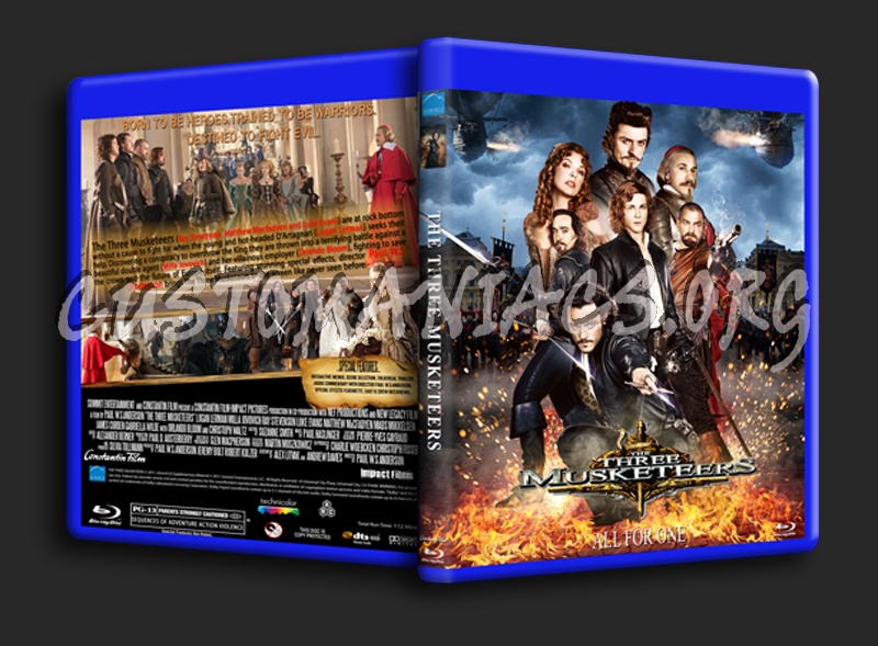 The Three Musketeers (2011) blu-ray cover