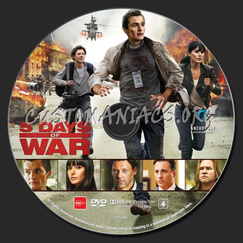 5 Days of War dvd label