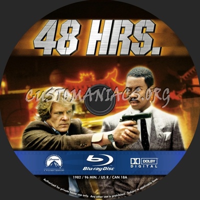 48 Hours blu-ray label