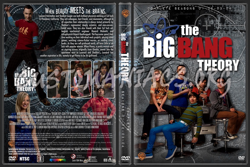 The Big Bang Theory - Seasons 01 to 04 dvd cover